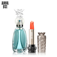 安娜苏（Anna sui）许愿精灵淡香水口红特惠套装（许愿精灵香水30ml+星彩600 蜜橘橙）