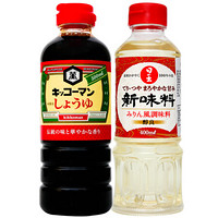 日本原装进口龟甲万字浓口酱油500ml+进口日出寿味淋400ml 寿喜烧汁锅牛肉饭火锅底料套装