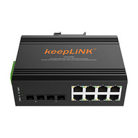 keepLINK KP-9000-65-2GX8GP-SC20 千兆2光8电poe工业交换机 单模双纤光纤收发器光电转换器