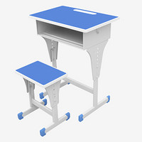 麦森（maisen）学习桌 中小学生教学培训辅导可升降单人课桌子 0.6米蓝色款加厚款可定制 MS-19XM-0705