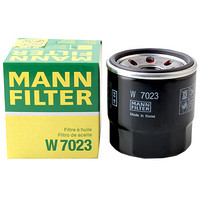 曼牌滤清器 曼牌(MANNFILTER)机油滤清器/机滤/机油滤芯W7023(瑞纳1.4L//悦纳/起亚K2/KXcross/奕跑/焕驰)