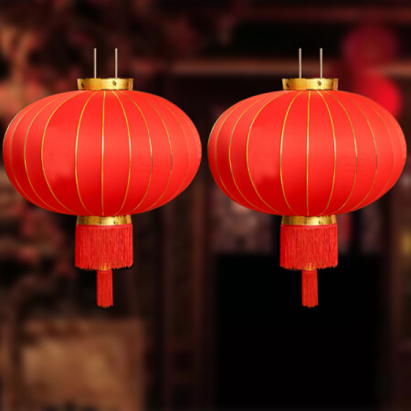 【柯丽影无字灯笼080婚庆用品】柯丽影 绒布大红笼乔迁入户节庆镇宅