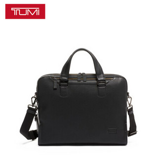 途明 TUMI 2019 新品 TUMI HARRISON系列男士商务旅行高端时尚皮质公文包063032DP 黑色