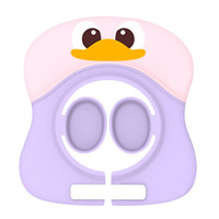 宝宝金水 婴幼儿洗头帽浴帽防水护耳儿童洗发帽宝宝洗澡洗头神器可调节 粉色小鸭子 婴儿用品