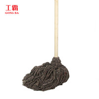 工霸（GONGBA）老式木柄拖把 加厚小灰棉线木杆拖把墩布拖布（10把）