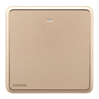 西门子(SIEMENS)开关插座 一开单控带LED指示灯开关面板 灵蕴日耀金
