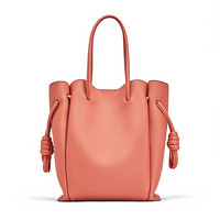 LOEWE 罗意威 Flamenco系列 Knot Tote 女士小号柔软粒面小牛皮手袋 321.12.T31 3523 浅棕色