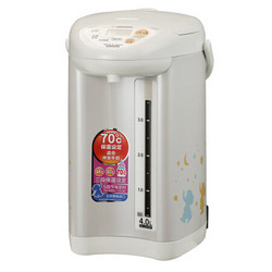 象印（ZO JIRUSHI）电热水瓶家用 不锈钢内胆 电热水壶 CD-JUH40C-WZ 电水壶 白