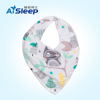 睡眠博士（AiSleep）婴儿口水巾 宝宝三角巾 新生儿 围嘴兜 围巾头巾 围脖 洗脸巾 婴儿用品 树林