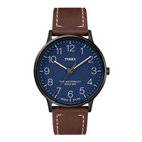 TIMEX 天美时 TW2R25700 手表 (圆形、皮革、40mm)