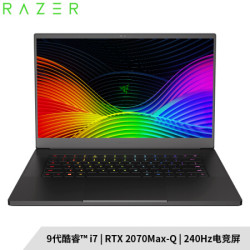 RAZER 雷蛇 灵刃(i7-9750H 16GB 256GB PCIE RTX2070 Max-Q 240Hz电竞屏 雷电接口)