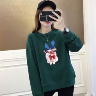 joy of joy 京东女装2019秋季新款宽松卫衣女装套头韩版超火cec上衣