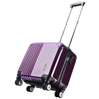秀乐途Surelaptop万向轮拉杆箱17英寸男女商务电脑旅行箱行李箱子镜面登机箱3036-17 镜面 紫色