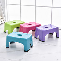 双桃（SHUANG TAO）家用塑料加厚小凳子椅子 儿童小凳子 浴室防滑矮凳小板凳换鞋凳 粉色1只装