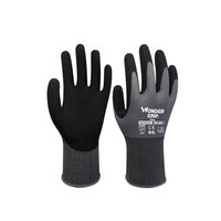 Wonder Grip WG-500多给力家用园艺防滑耐磨农用劳保工作手套防刺防油滑贴合橡胶涂掌手套 定做1双 M#