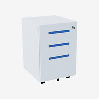 麦森（maisen）活动柜 办公职员文件资料储物抽屉小矮柜子 蓝+白套色 可定制 MS-HDG-202