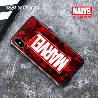 x-doria Marvel漫威苹果X/XS手机壳iPhoneX/XS保护壳 立体全包防摔手机保护套 炫酷幻彩红