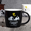 史努比（SNOOPY）创意陶瓷杯子情侣水杯咖啡杯马克杯牛奶杯办公单杯 5020B 黑色