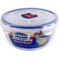 LOCK&LOCK 进口保鲜盒微波炉饭盒塑料餐盒密封便当盒 冰箱收纳盒圆形保鲜碗 850ml