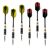 新动力健身器材飞镖套装24g铜黑镍硬式飞镖针 6支盒装送镖石1个尾翼6个XD-115健身锻炼运动器材体育用品家用