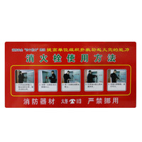 谋福96953 灭火器消火栓使用方法说明标识牌贴纸定制消防安全标识牌指示提示牌(消火栓使用方法35*19cm )