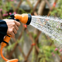 芷郁 家用高压洗车浇花水枪 水管车洗车神器 园艺浇花刷车螺旋伸缩水管10米