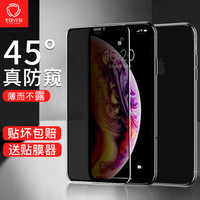 泰维斯(TGVI'S) 苹果X/Xs/11 Pro防偷看防窥钢化膜iPhoneX/Xs/11 Pro钢化膜 全覆盖手机玻璃膜 5.8英寸 黑