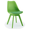 百思宜 休闲塑料餐椅 现代简约创意伊姆斯椅子彩色书桌椅洽谈桌椅 绿色