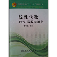 线性代数：Excel版教学用书/普通高等教育“十二五”规划教材（附光盘1张）