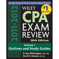 Wiley CPA Examination Review, Volume 1, Outlines and Study Guides, 38th Edition 2011-2012