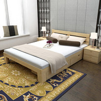 洛克菲勒 实木床双人床松木床单人床简易木床宽1.8米