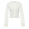 BARRIE女士Fluttering Lace花纹毛衣开衫 白色 国际通用码