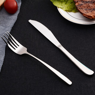 阳光飞歌 304不锈钢西餐刀叉套装 优雅系列高端叉子餐刀西餐具两件套