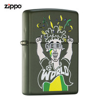 之宝(Zippo)打火机 森巴帝国超级球迷 绿哑漆 彩印 221-C-000002