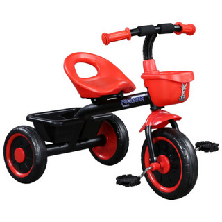 飞鸽（PIGEON）儿童三轮车1-2-3-5岁宝宝脚踏车小孩婴幼儿手推车玩具车宝宝自行车童车 黑红色