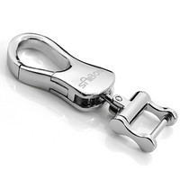 迪加伦 汽车钥匙扣 真皮 男士 金属车用钥匙扣 挂件 遥控钥匙链 通用型 C044