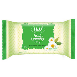 H&U 爱趣优 韩国进口婴儿洗衣皂儿童洗衣皂天然植物精华抑菌零刺激 甘菊味200g