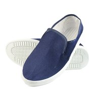 谋福 8061 防静电帆布鞋男女四季通用实验室无尘工作鞋 PU软底蓝色帆布鞋 41