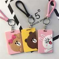 雅高 公交卡保护套 可爱卡通学生饭卡 小清新校园硅胶卡套