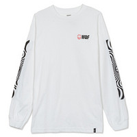 HUF 男士白色长袖T恤 TS00654-WHITE-S