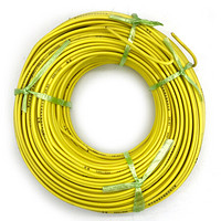 菊花 电线电缆ZR-BVR1.5平方 阻燃单芯多股铜线 家装家用铜芯电线 100米 黄色火线