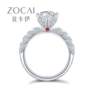 戒指】佐卡伊钻石戒指女 白18k金女神的嫁衣红