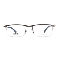 HUGO BOSS 雨果博斯 中性款锖色镜框蓝色镜腿板材全框光学眼镜架眼镜框 BOSS 0940 2P5 55MM