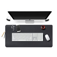 BUBM 鼠标垫超大号办公室桌垫笔记本电脑垫键盘垫书桌写字台桌面垫吃鸡绝地求生垫子简约定制款 黑色