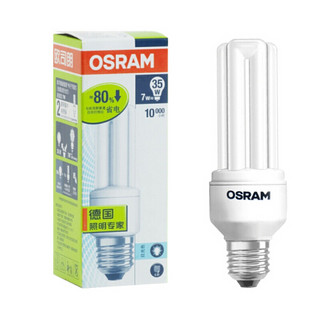 欧司朗(OSRAM)标准型节能灯 E27日光色 7W 6500K 十支装