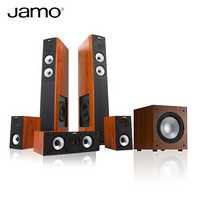 尊宝（JAMO）S626 HCS+J10 音响 音箱 5.1声道木质无源 家庭影院套装音响（暗苹果色）