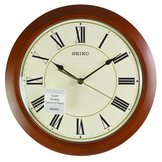 精工（Seiko）时尚创意欧式客厅居家仿木纹挂钟挂表
