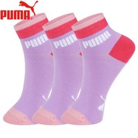 PUMA彪马袜子女士中筒袜3双装 紫 均码
