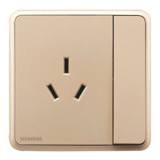 西门子(siemens)开关插座 16a三孔带开关插座面板 灵蕴日耀金