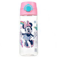 迪士尼（Disney）儿童塑料水杯子弹跳盖杯大容量便携运动Tritan水壶夏季清新学生直饮杯500ML粉色米妮